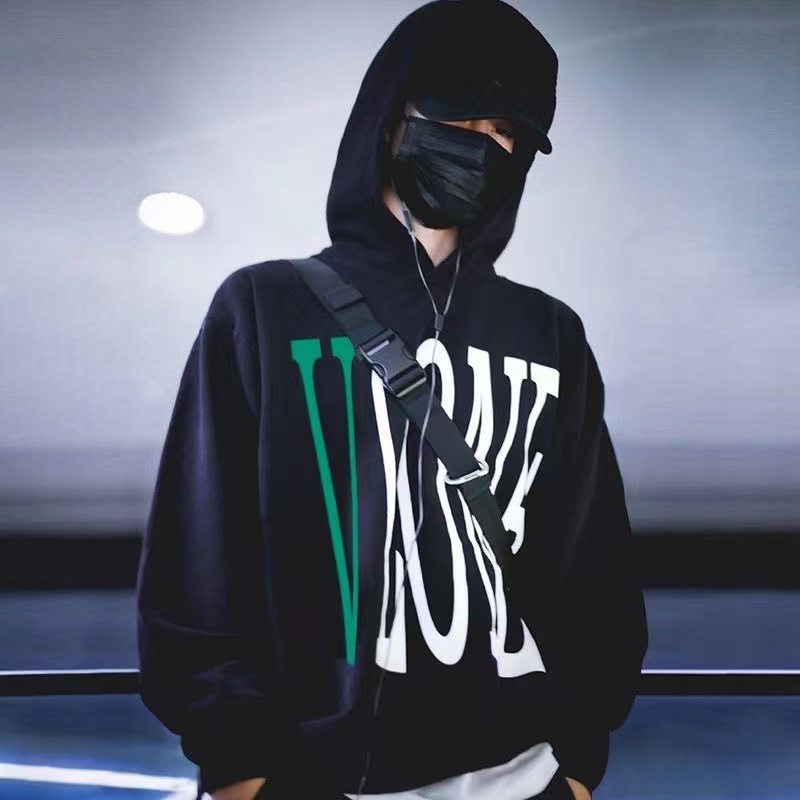 Áo Hoodie Nỉ Dáng Rộng Màu Xanh Lá Cây Kích Thước Lớn v To Thời Trang hip hop Đường Phố Cao Cấp Cho Nam Và Nữ Mặc Mùa Thu