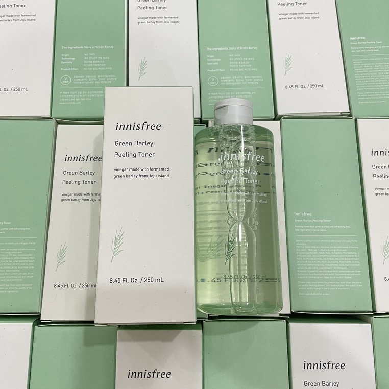 Nước Hoa Hồng tẩy tế bào chết từ lúa mạch xanh innisfree Green Barley Peeling Toner 250ml