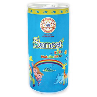 Lốc 6 lon Nước Yến Sào Sanest Kids Yến Sào Khánh Hòa dành cho trẻ em lon 190ml