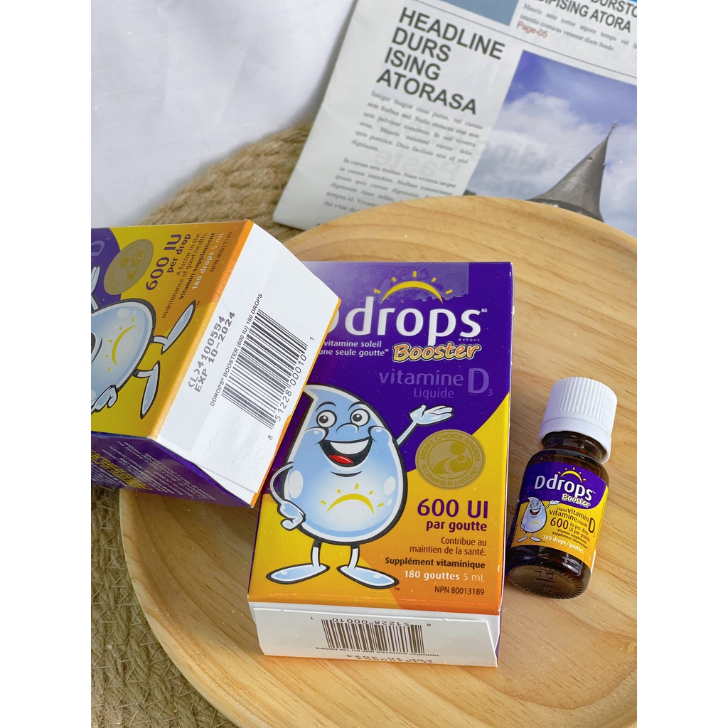 Vitamin Ddrops D3 600iu Booter Mỹ 100 giọt ( cho trẻ trên 1 tuổi )