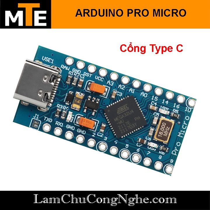 Mạch Arduino PRO MICRO 5V-16Mhz Atmega32U4 (board phát triển)