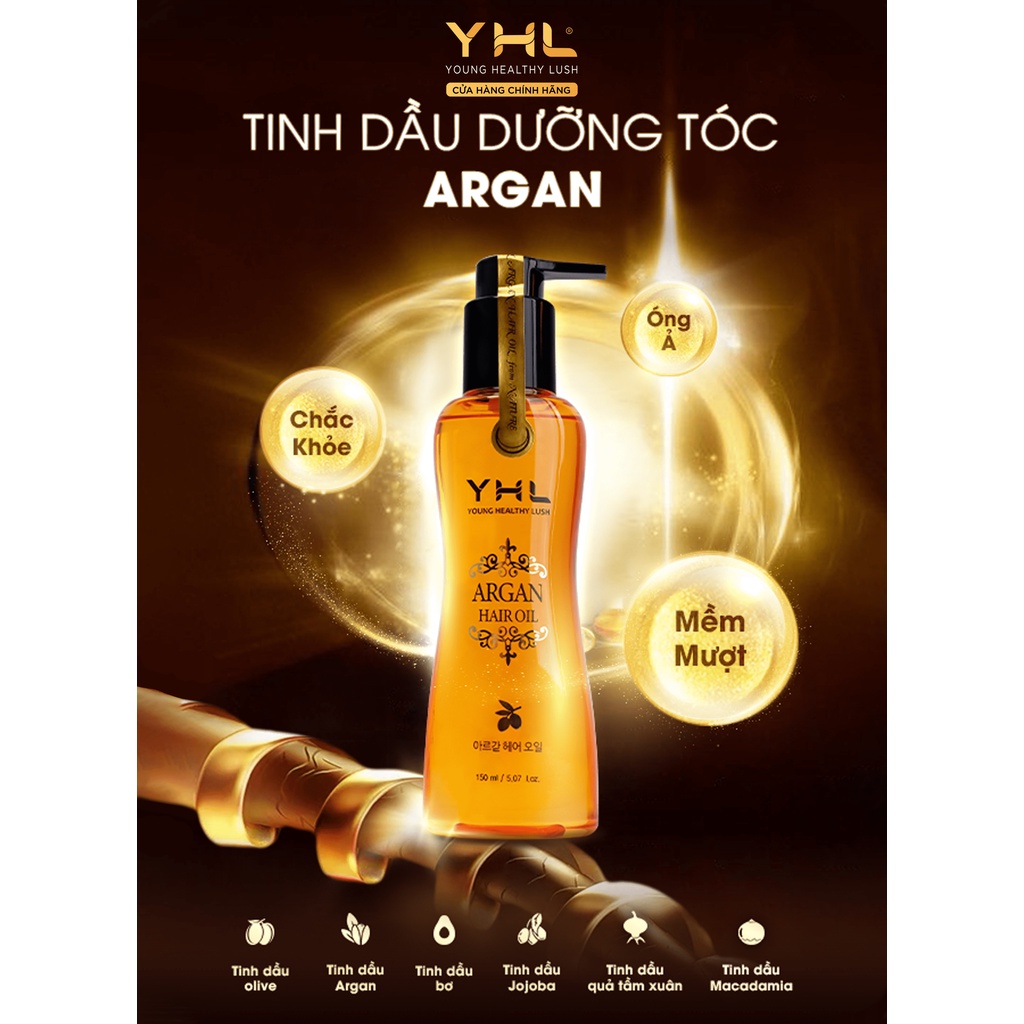 Tinh Dầu Dưỡng Tóc YHL Nuôi Dưỡng Mái Tóc Từ Sâu Bên Trong Cho Mái Tóc Óng Ả Mềm Mượt Tự Nhiên 120ml
