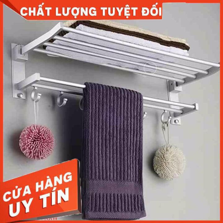 [XẢ KHO+FREE SHIP] Giá treo khăn 2 tầng có móc treo tiện lợi