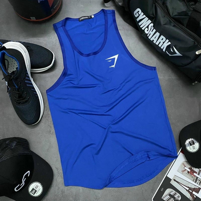 ÁO BA LỖ GYMSHARK DÂY VIỀN CỔ ÁO THUN POLLY MÁT MẺ