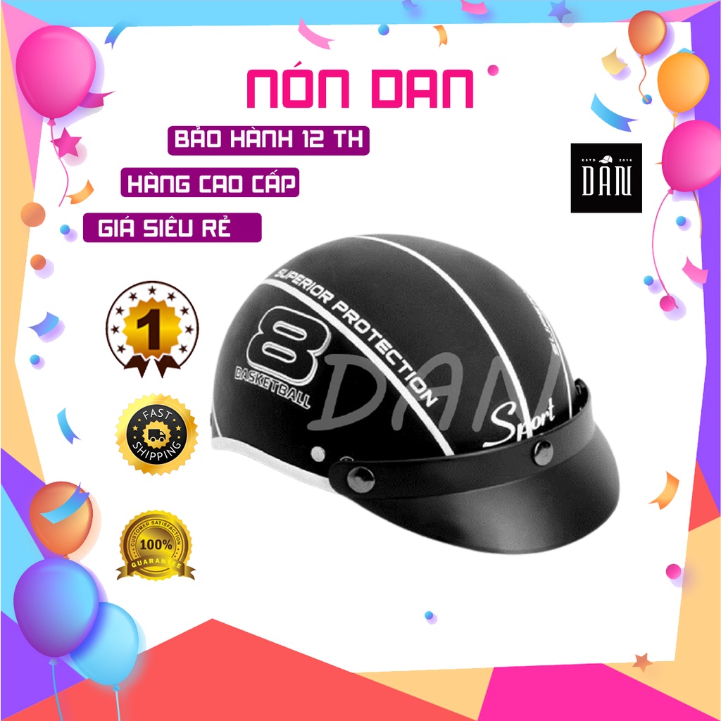 NÓN BẢO HIỂM HALY LƯỠI MÀU