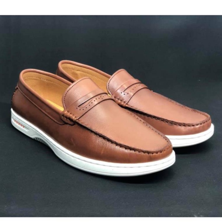 Giày lười Penny Loafer da bò thật hành 12 tháng - Mã T17