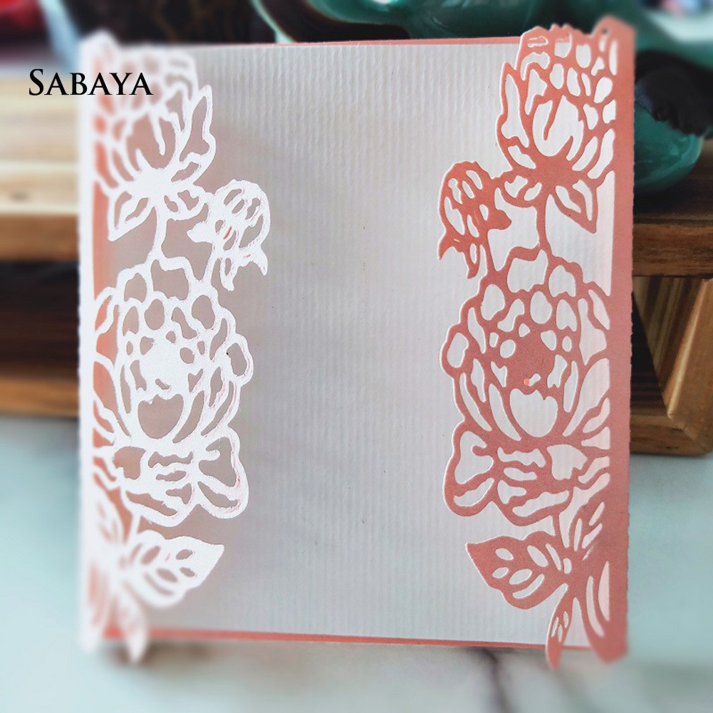 Khuôn cắt giấy làm từ kim loại hình hoa hồng trang trí thủ công