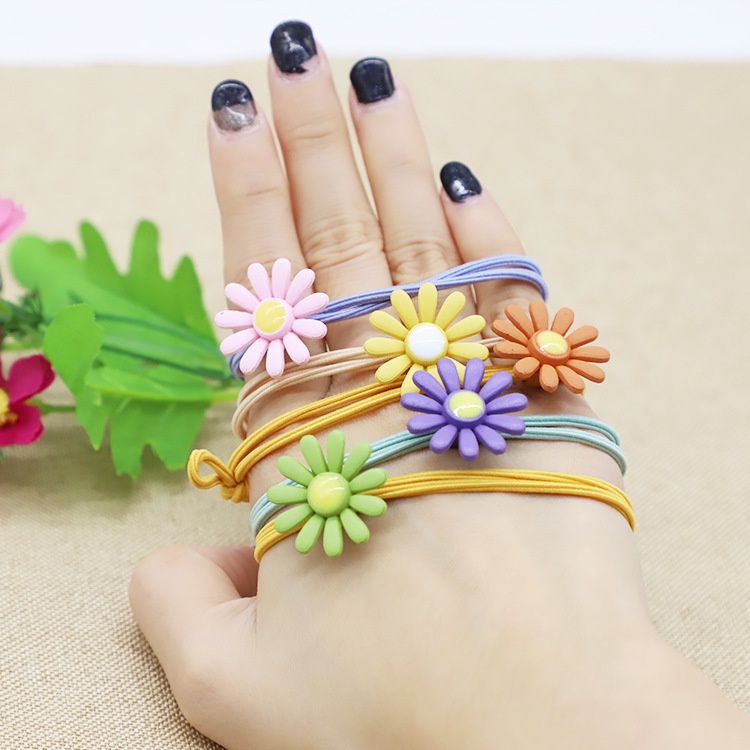 Dây chun buộc tóc hình hoa cúc dễ thương xinh xinh cho các bạn gái