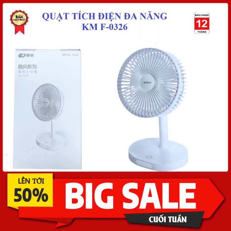 Quạt tích điện gấp gọn để bàn mini nhỏ gọn xoay 180° thông minh giá tốt