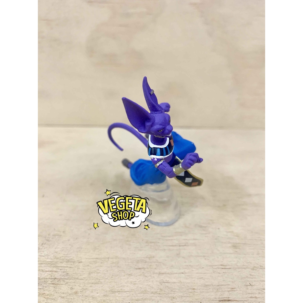 Mô hình Dragon Ball - Mô hình thần hủy diệt Beerus - Gashapon HG - Real chính hãng Bandai - Cao 8cm