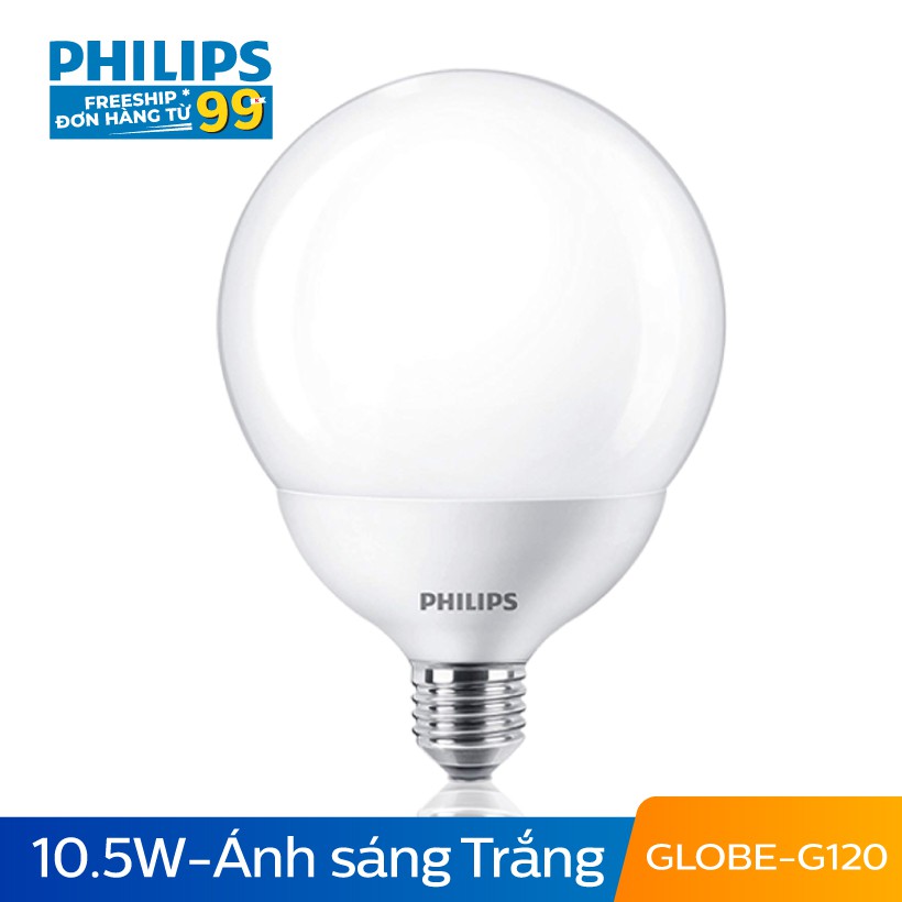 Bóng đèn Philips LED Globe 10.5W 6500K E27 G120 - Ánh sáng trắng