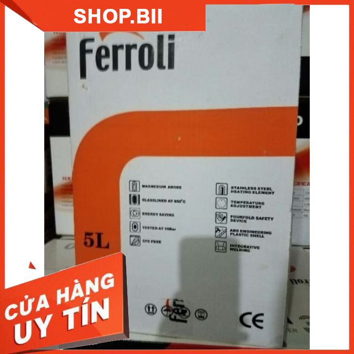 [CHÍNH HÃNG] Bình Nước Nóng Ferroli Hotdog 5L Chống Giật Tiện Dụng Lắp Chuyên Cho Tủ Bếp Giá Rẻ Siêu Bền Tiết Kiệm Điện.