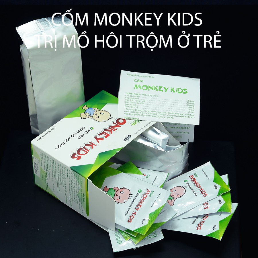 Hỗ trợ chống Mồ Hôi Trộm cho bé-Cốm MONKEY KIDS (Đầy đủ giấy chứng nhận từ CỤC AN TOÀN THỰC PHẨM-BỘ Y TẾ) | BigBuy360 - bigbuy360.vn