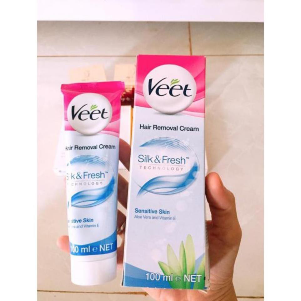 Kem Tẩy Lông Veet Pháp 100ml ⚡️𝐅𝐑𝐄𝐄 𝐒𝐇𝐈𝐏⚡️ Kem Tẩy Lông Chuẩn Chính Hãng