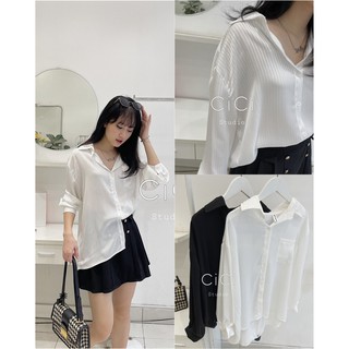 Sơmi lụa gân cicistudio