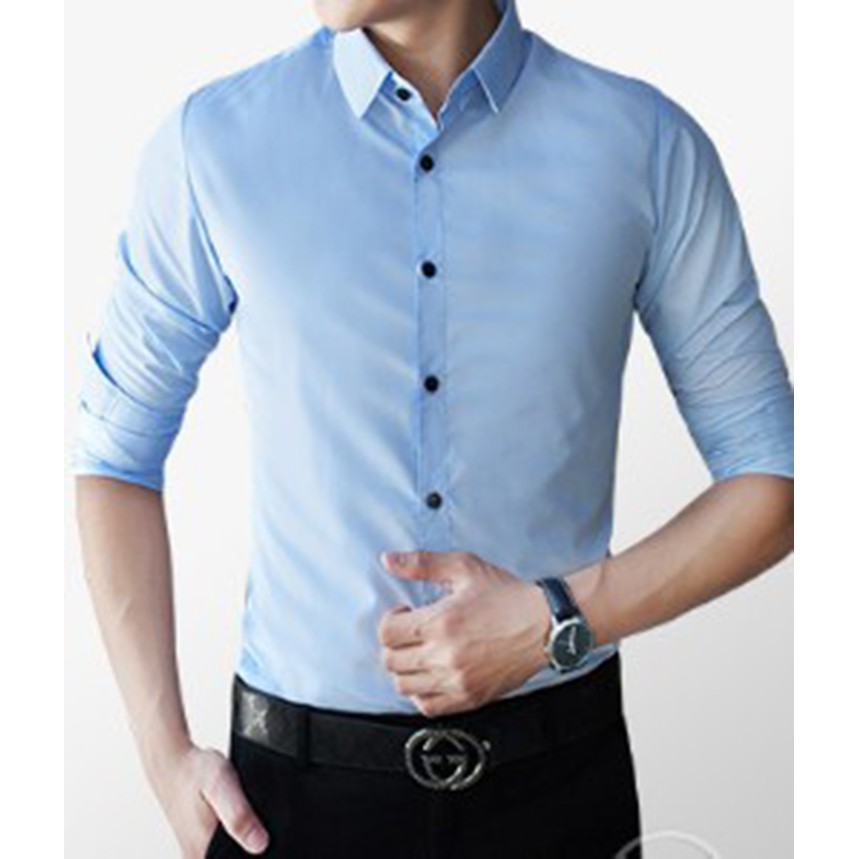 Sơ Mi Nam Tay Dài Thời Trang, chất lụa mềm mịn dáng ôm thích hợp với nhiều lứa tuổi, dáng body, slimfit cực chuẩn