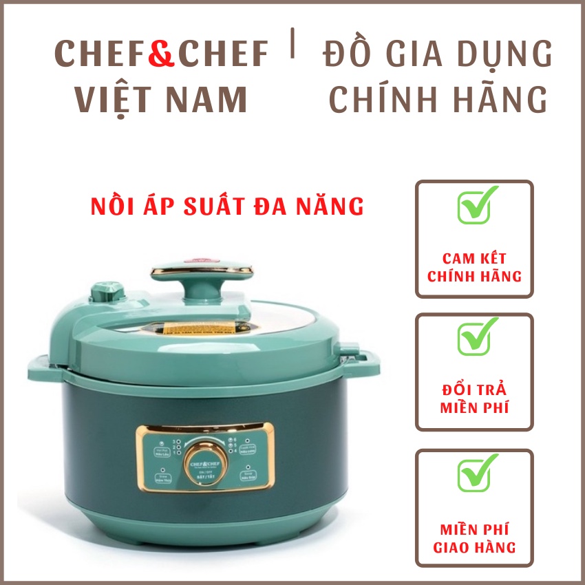 Nồi áp suất đa năng Chef &amp; Chef CH - 689VN 4 lít tiết kiệm thời gian và năng lượng