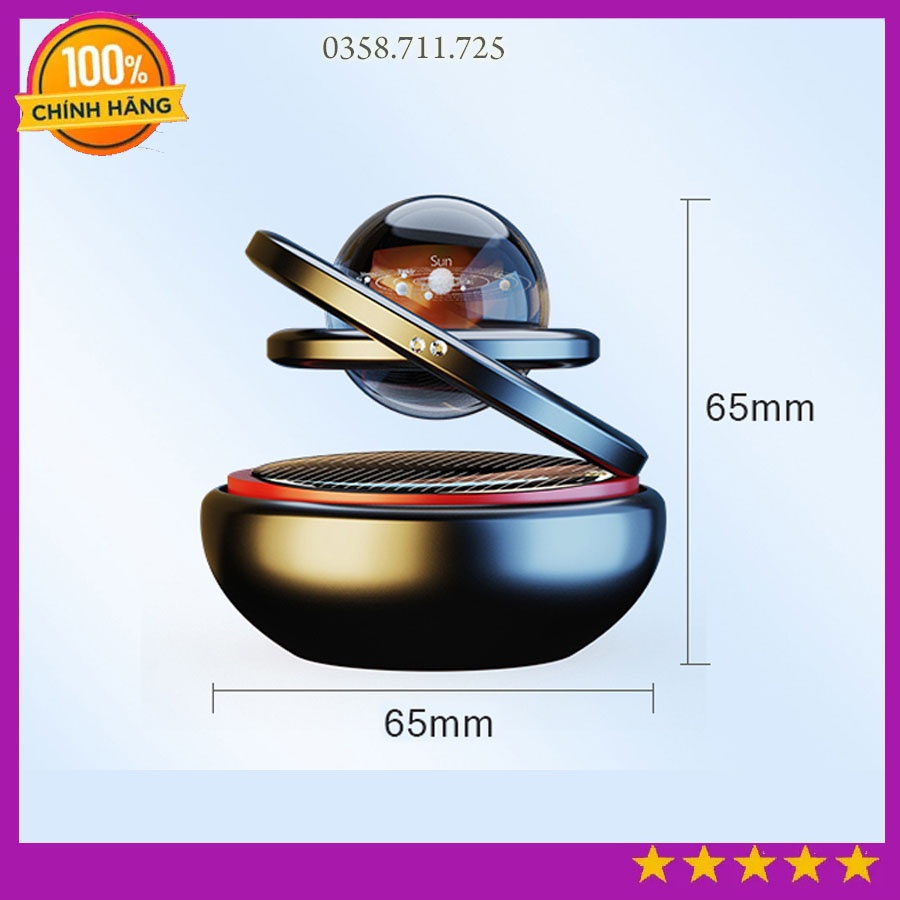 Nước hoa ô tô xoay có quả cầu phale độc đáo, Nước hoa xe hơi xoay băng năng lượng mặt trời