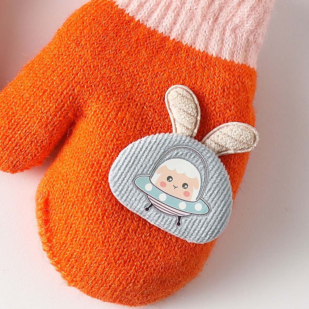 Găng tay dệt kim mềm mại dày dặn giữ ấm thời trang thu đông cho bé