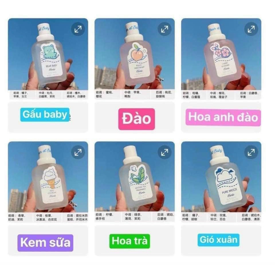 Nước hoa xịt thơm BEAR BABY trẻ em 50ml