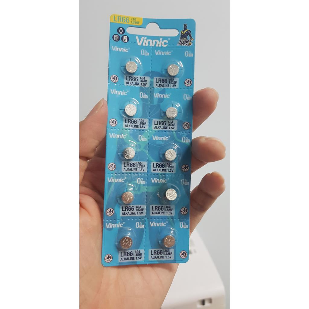 Vỉ 10 viên pin cúc áo cho Nhẫn Đồng Hồ LR626 LR66 L626F AG4 SR626SW 626 377