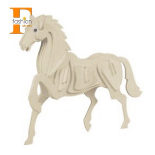 2 bảng gỗ mô hình con ngựa 3D tự lắp ráp đồ chơi sáng tạp cho trẻ
