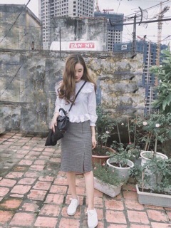Sơmi bèo ngực (loại 1 xả lỗ)