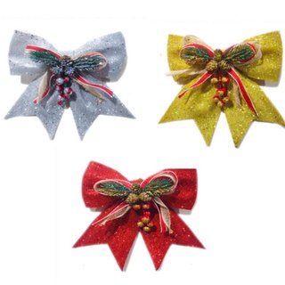 Phụ kiện trang trí noel NƠ KIM TUYẾN A45