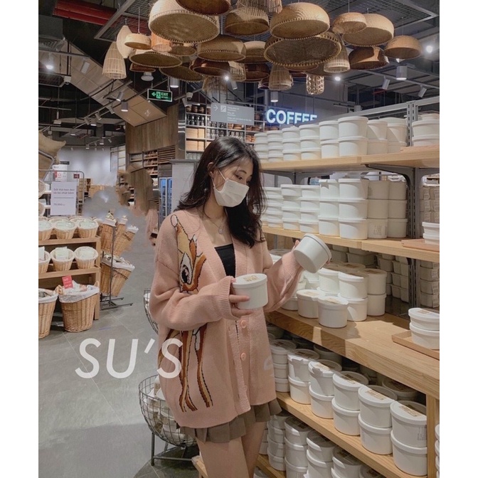 💋FREESIZE💋Áo Cadigan hình con hươu hàng len qc dày dặn UY Tín luôn.Sỉ 252k | BigBuy360 - bigbuy360.vn
