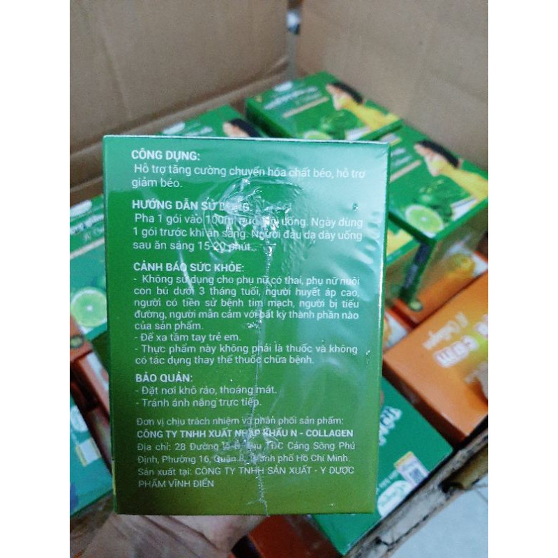 TRÀ HỖ TRỢ GIẢM CÂN NCOLLAGEN + TẶNG KÈM detox cần tây