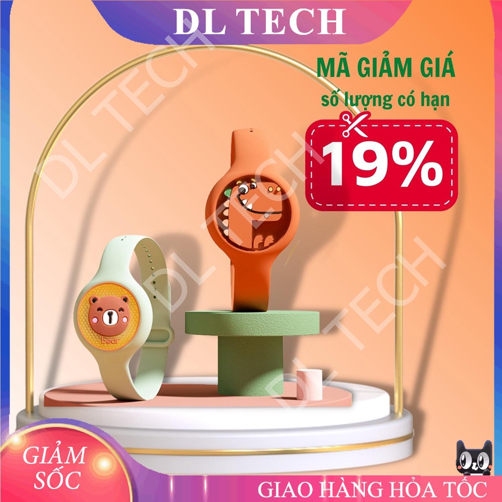Vòng đeo tay đồng hồ chống đuổi muỗi M28 tinh dầu chống muỗi led phát sáng cho trẻ em và cho bé DL TECH
