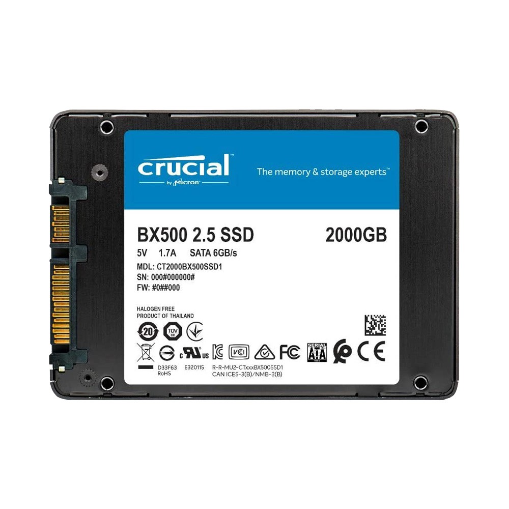 Ổ cứng SSD Crucial BX500 3D NAND SATA III 2.5 inch 2TB CT2000BX500SSD1