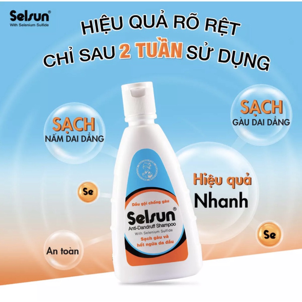 Dầu Gội Đầu Selsun Shampoo Chống Gàu CHÍNH HÃNG Rohto Chăm Sóc Tóc Dưỡng Tóc - Dầu Gội Dược Liệu Tóc Uốn Nhuộm Tóc Dezy