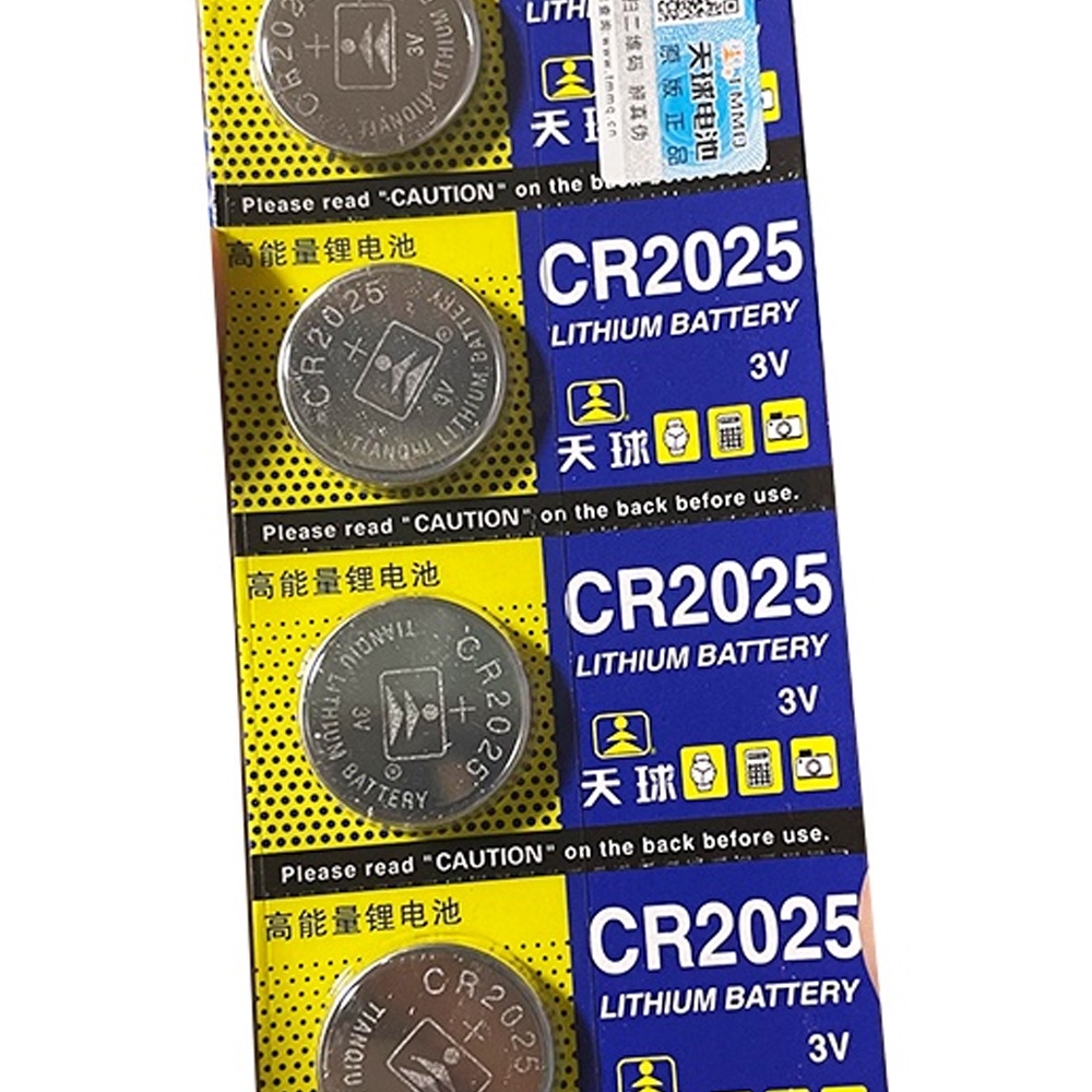 Pin Cúc áo 3V CMOS CR2016 CR2025 CR2032 Lithium 3V vỉ 5 viên TIANQIU 2016 2025 2032 pin tay điều khiển RF loại tốt