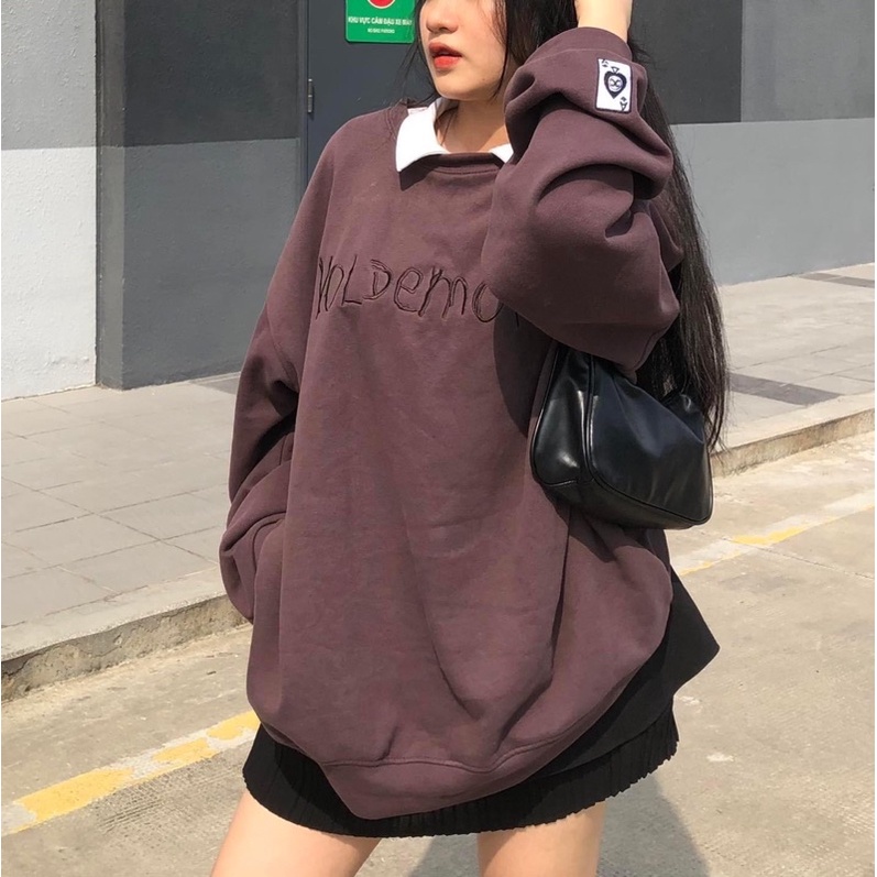 [Mã SKAMFSW175 giảm 10K đơn 50K] [sẵn ] Áo Sweater Chữ Thêu Phong Cách ulzzang nam nữ mặc
