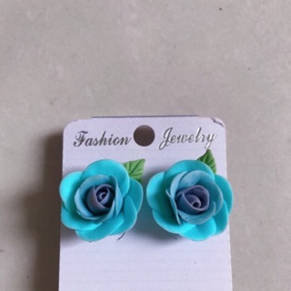 Hoa tai hoa hồng đất sét, ảnh thật sản phẩm #hoatai #trangsuc #datset