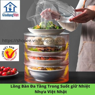 Lồng bàn đa tầng trong suốt giữ nhiệt việt nhật 2 size