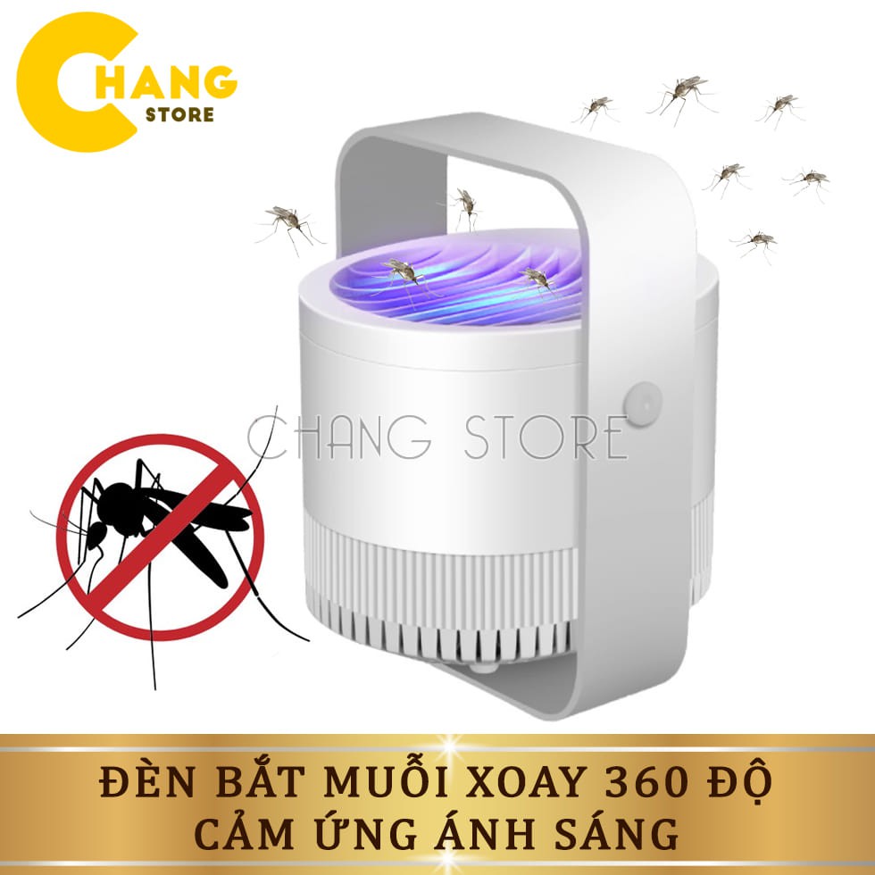 Đèn bắt muỗi Mosquito Killer Lamp Xoay 360 Cao Cấp, Đèn Bắt Muỗi Cảm Ứng Ánh Sáng, Quạt Hút Siêu Mạnh