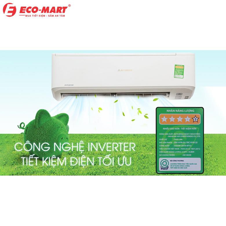 Điều hòa Mitsubishi heavy 9000 Inverter 1 chiều R32 SRK/SRC10YXP-W5