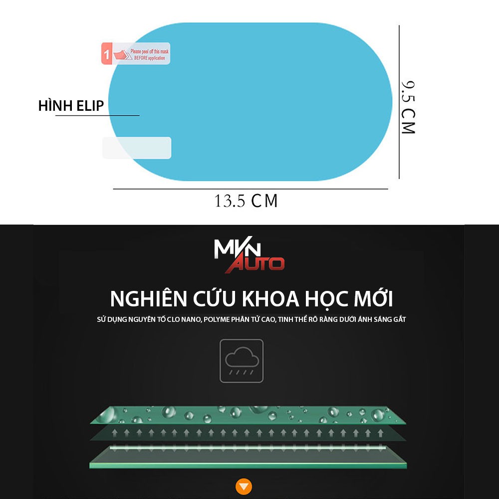Miếng Dán Chống Bám Nước Gương Chiếu Hậu Ô Tô – Mvn Auto