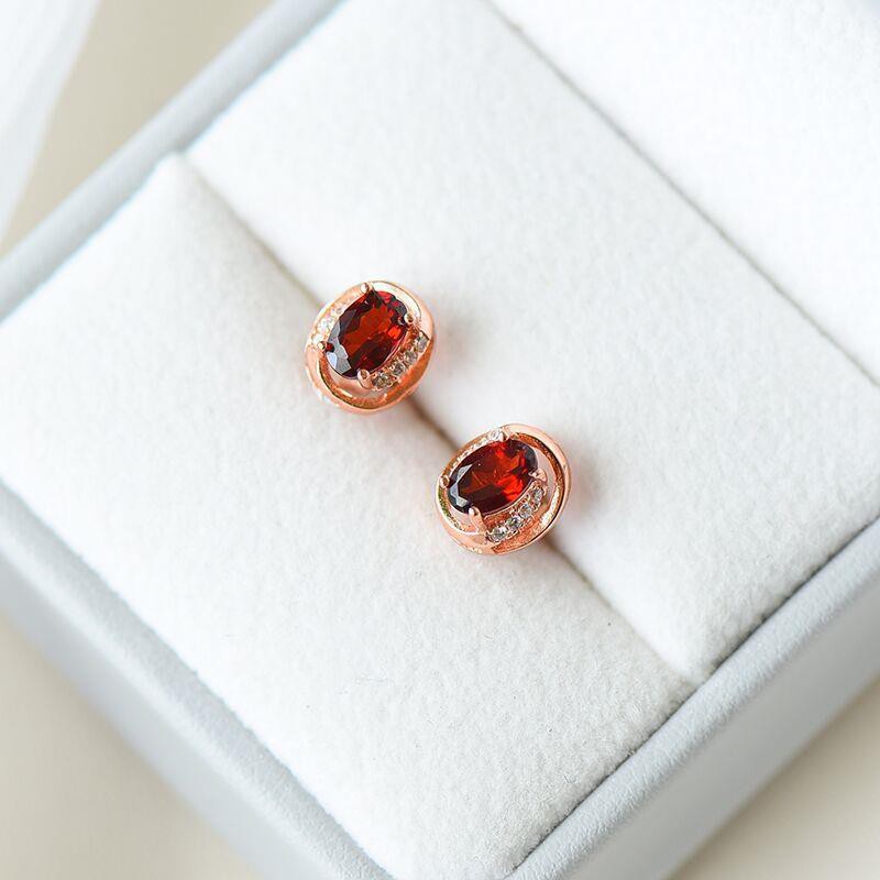 Khuyên Tai Nữ Trang Tạo Hình Độc Đáo Garnet S925