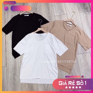 [ BAO ĐẸP] Áo phông giấy cổ tim [ HÀNG SẴN]