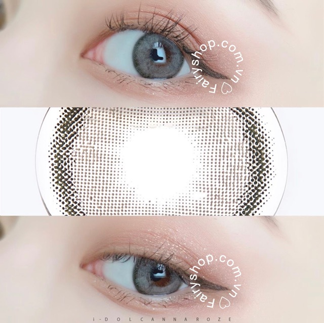 Kính Áp Tròng Cao Cấp Bassia Gray Lens 14.0mm - Kính Áp Tròng FAIRY SHOP CONTACT LENS độ 0 đến 6