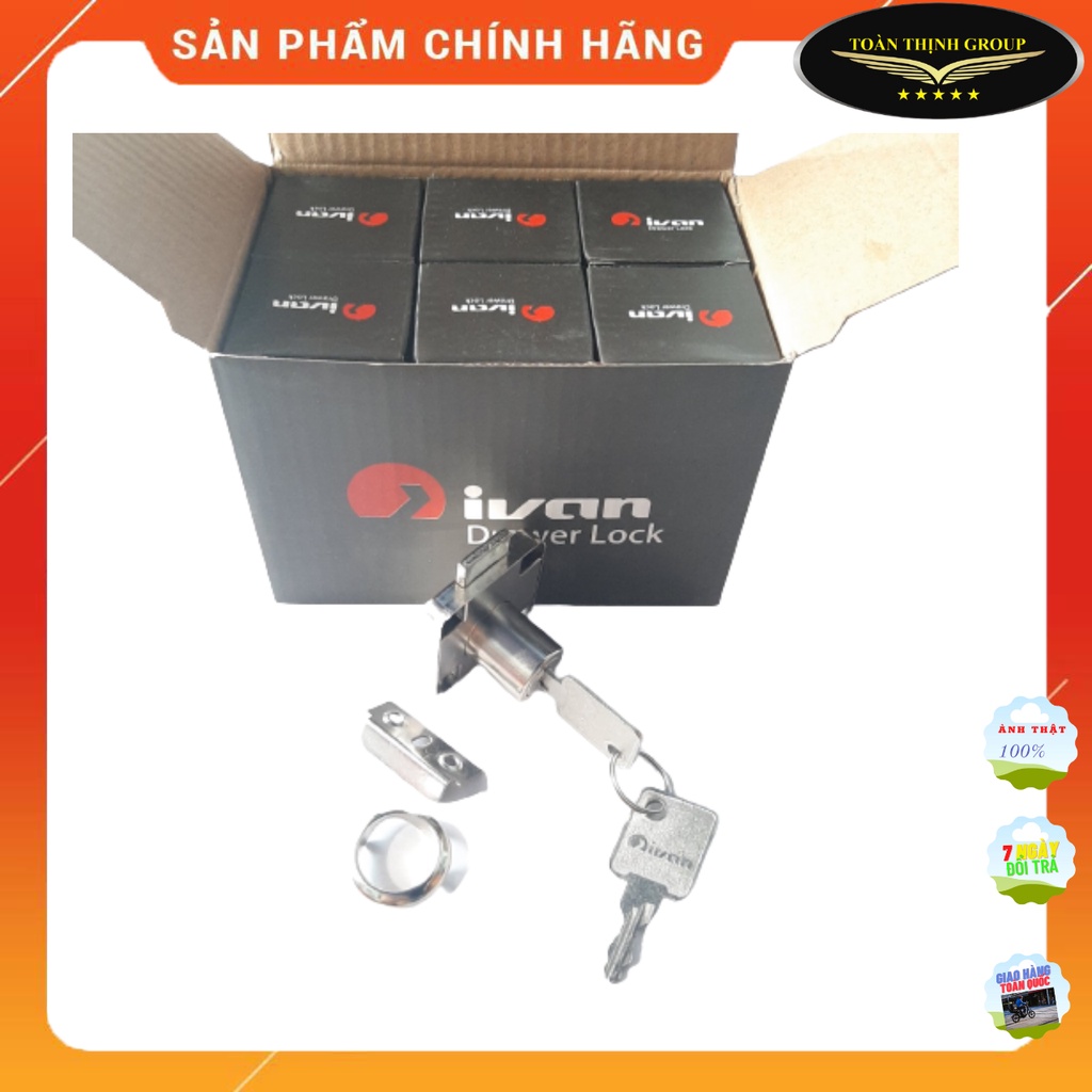 Bộ Khóa Tủ Vuông Ivan & Hammer Hợp Kim Kẽm Chất Lượng Chính Hãng