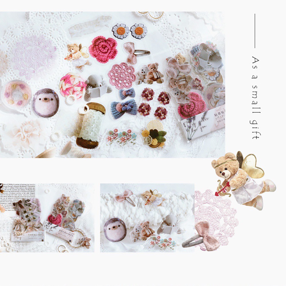 Epoch Set 40 Miếng Dán Trang Trí Album Ảnh / Nhật Ký Diy Bằng Pvc Hình Chiếc Lá Cổ Điển