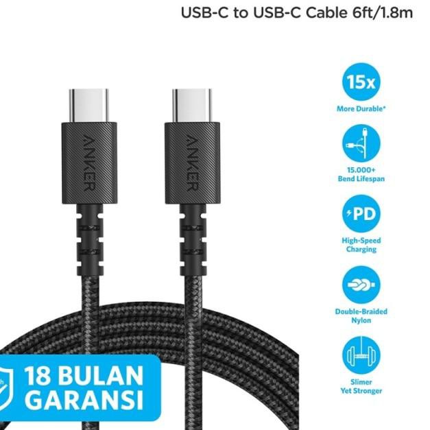 Dây Cáp Sạc Anker Usb Type C Sang C 1.8m 6ft A8033