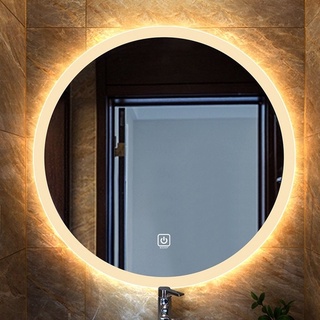 Gương đèn led cảm ứng 3 chạm, gương tròn treo tường ánh sáng viền ngoài kích thước tròn D40cm - GUONGCAMUNGTHONGMINH