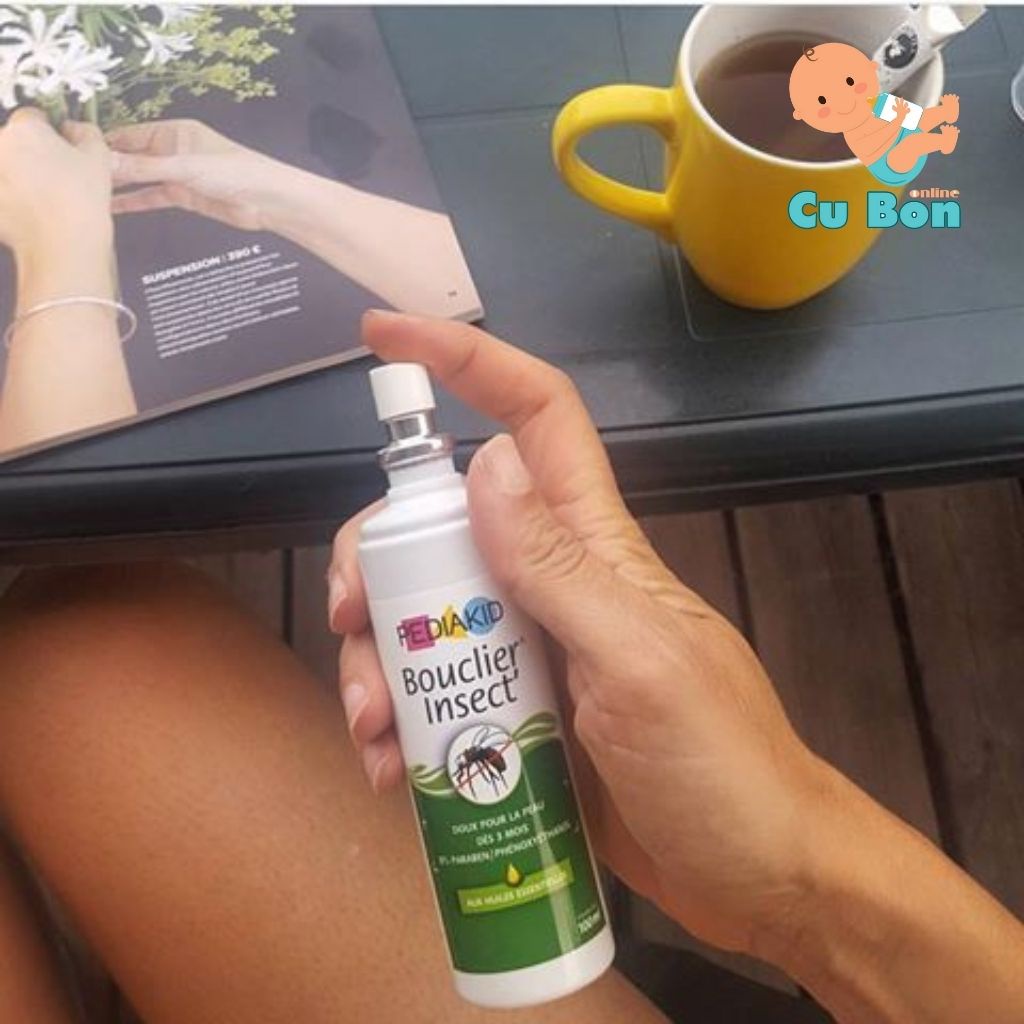 XỊT muối PEDIAKID CHỐNG MUỖI VÀ CÔN TRÙNG ĐỐT PHÁP 100ML cho trẻ từ 3 tháng tuổi