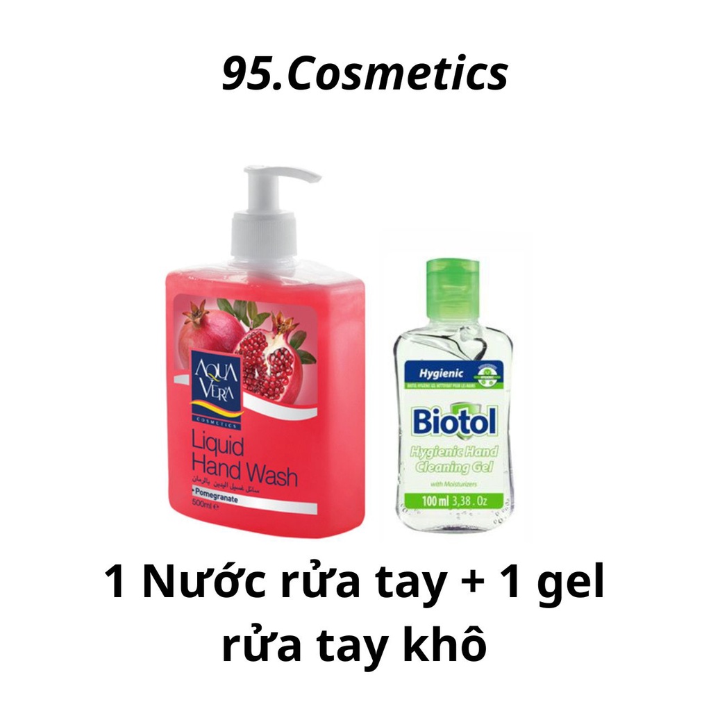Nước Rửa Tay Aqua Vera 500ml Hương Lựu, Thơm Dịu Dưỡng Da Tay