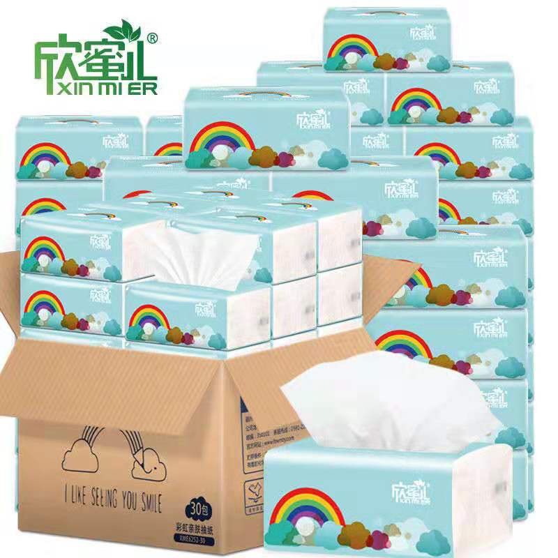 THÙNG 30 GÓI GIẤY GẤU TRÚC CẦU VỒNG XINMIER CHUẨN NỘI ĐỊA TRUNG